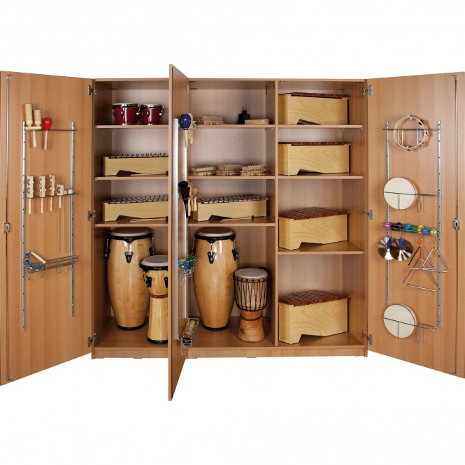 Musikschrank, 190 cm hoch, 191x60 cm (B/T), 3-türig, | Tepper